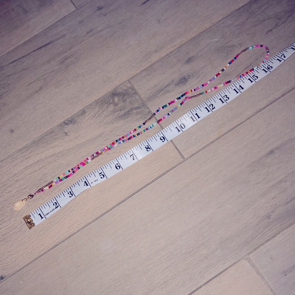 Rainbow Beaded Seashell Gold chain Necklace - Picture 8 of 8